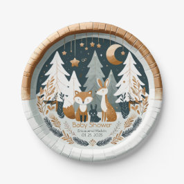 Woodland Babydusche Pappteller