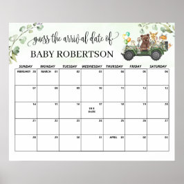 Woodland Babydusche Ratschläge zur Fälligkeit Term Poster