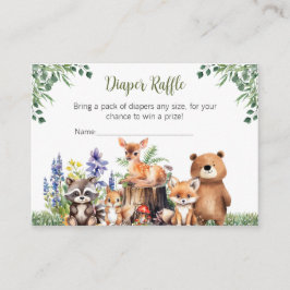 Woodland Babydusche | Windelruderkarte Begleitkarte