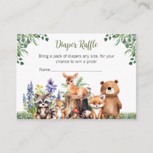Woodland Babydusche Windelruderkarte Begleitkarte