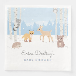 Woodland Babydusche | Winterwald Serviette