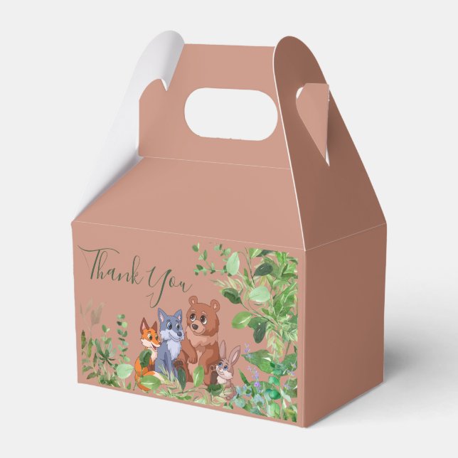 Woodland Babylwaldfreunde danken Geschenkschachtel (Vorderseite)