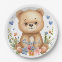 Woodland Bear Blue Theme for Boys Birthday Party