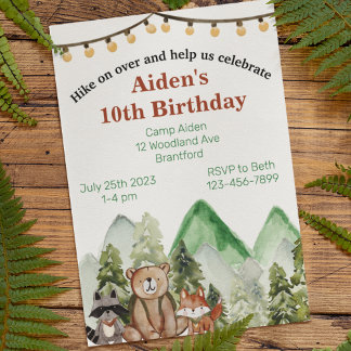 Woodland Birthday Einladung