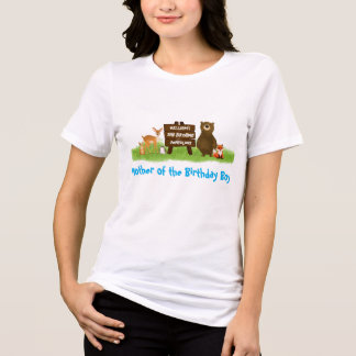 Woodland Birthday Party Animals Mother Tri-Blend Shirt