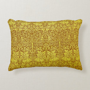 Woodland Blätter Gold Rabbit William Morris Muster Dekokissen