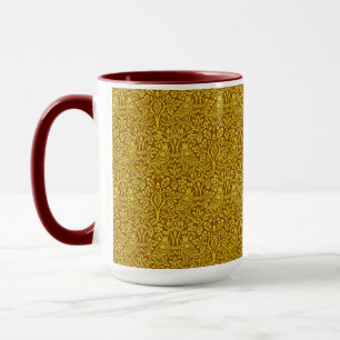 Woodland Blätter Gold Rabbit William Morris Muster Tasse