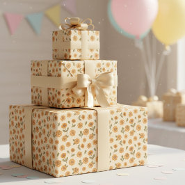 Woodland Boho Floral Geschenkpapier