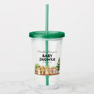 Woodland Boy Baby Dusche Acryltrinkbecher