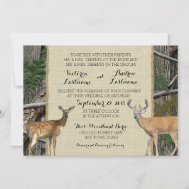 Woodland Buck and Doe Wedding Einladung