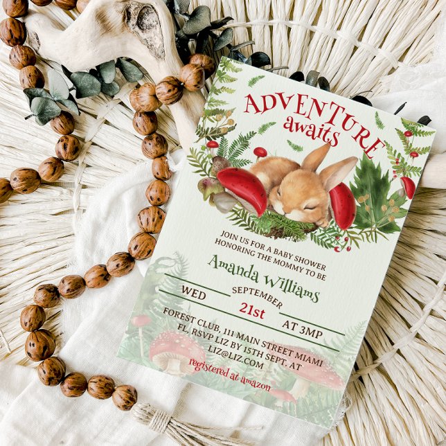 Woodland Bunny Baby Dusche Einladung (Von Creator hochgeladen)