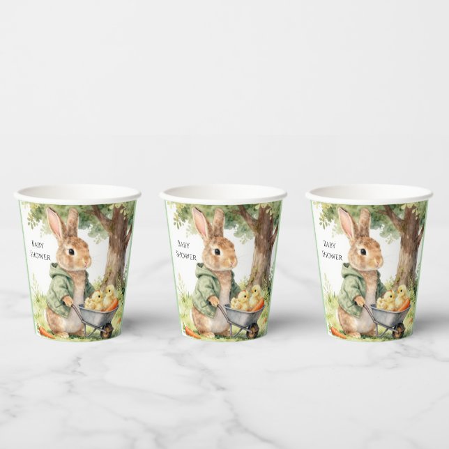 Woodland Bunny Baby Shower Pappbecher (Multi)