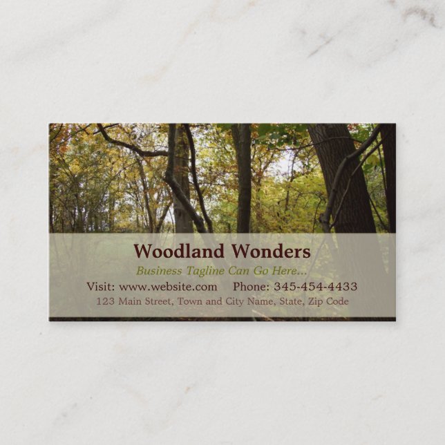 Woodland Business Card Visitenkarte (Vorderseite)