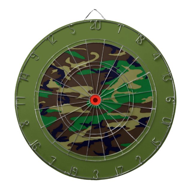 Woodland Camouflage Dart Board Dartscheibe (vorne)