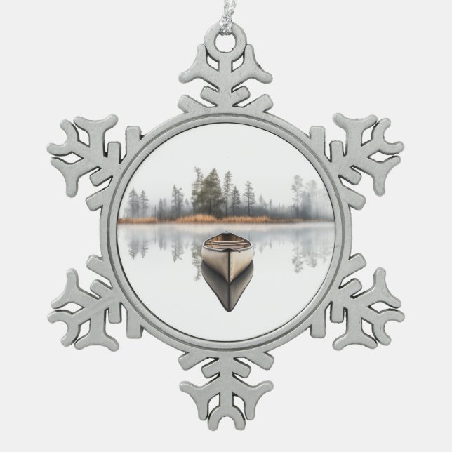 Woodland Canoe  Holiday Ornament (Vorderseite)