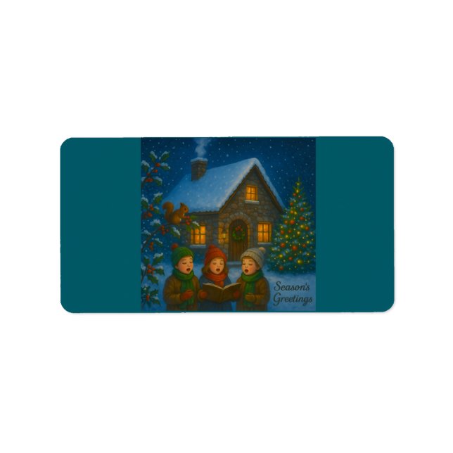Woodland Carol Choir Adressaufkleber (Vorne)