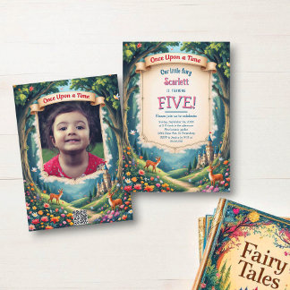 Woodland Castle Whimsical Fairytale Kid's Birthday Einladung