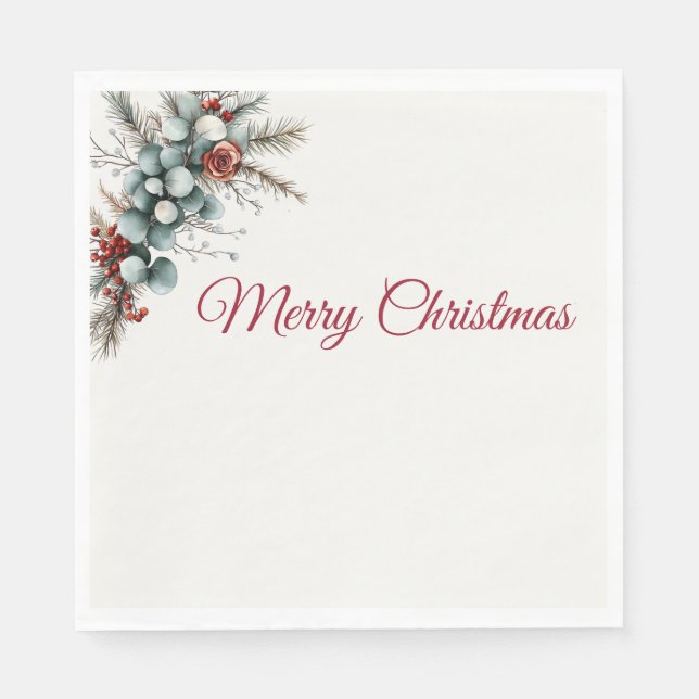 Woodland Christmas Serviette (Vorderseite)