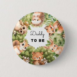 Woodland Daddy soll Baby Boy Dusche sein Button