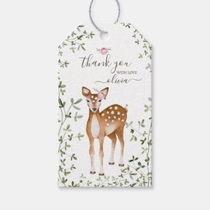 Woodland Deer Baby Dusche Geschenkanhänger