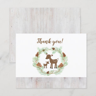 Woodland Deer Baby Dusche Vielen Dank für Ihre Anm Einladung