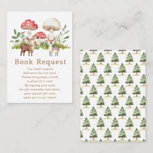 Woodland Deer Baby Showbuchanfrage Begleitkarte