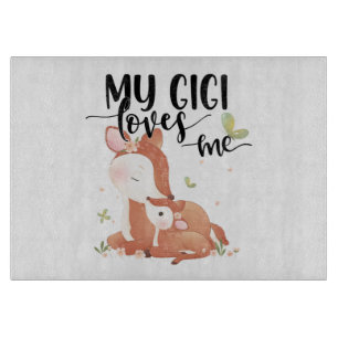 Woodland Deer Doe and Baby Fawn My Gigi Lieben Schneidebrett