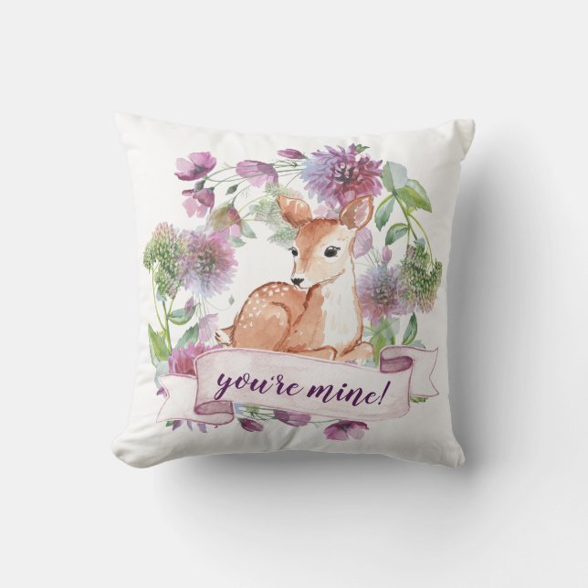 Woodland Deer du bist meins Kissen (Vorderseite)
