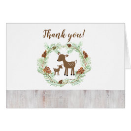 Woodland Deer Forest Baby Dusche Vielen Dank