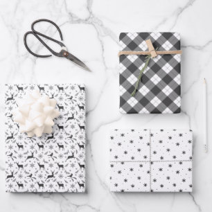 Woodland Deer Trio Koordination des Aufenthalts Geschenkpapier Set