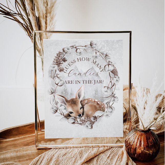 Woodland Deer Winter Baby Showköder Spiel Poster (Von Creator hochgeladen)