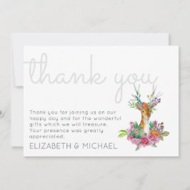 Woodland DeerVielen Dank für Ihre Hochzeitkarte Dankeskarte