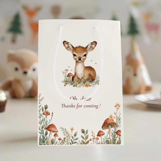 Woodland Deh Danke, dass ihr ein Geschenk gegeben  Mittlere Geschenktüte (Von Creator hochgeladen)