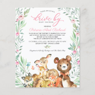 Woodland Drive by Baby Shower Budget Einladung