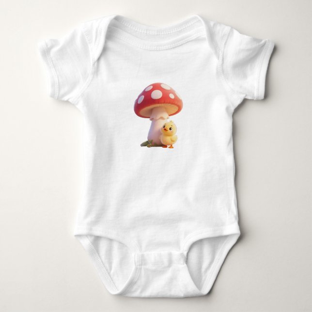 Woodland Duckling Baby Dress Strampler (Vorderseite)