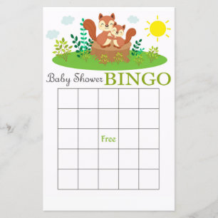 Woodland Eichhörnchen Babyduschbingo
