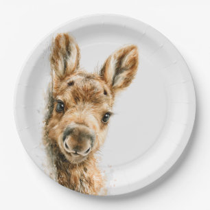 Woodland-Elch-Baby-Party Pappteller
