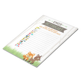 Woodland Emoji Pictionary Baby Shooting Game Pack Notizblock