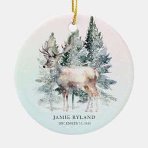 Woodland - Erste Weihnachtszeit mit Foto Keramik Ornament
