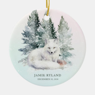 Woodland - Erste Weihnachtszeit mit Foto Keramik Ornament