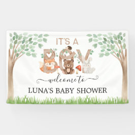Woodland Es ist ein Baby-Dusche Begrüßungsbanner Banner