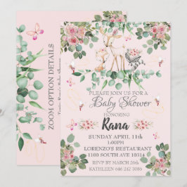 Woodland Fairy Baby Dusche Einladung