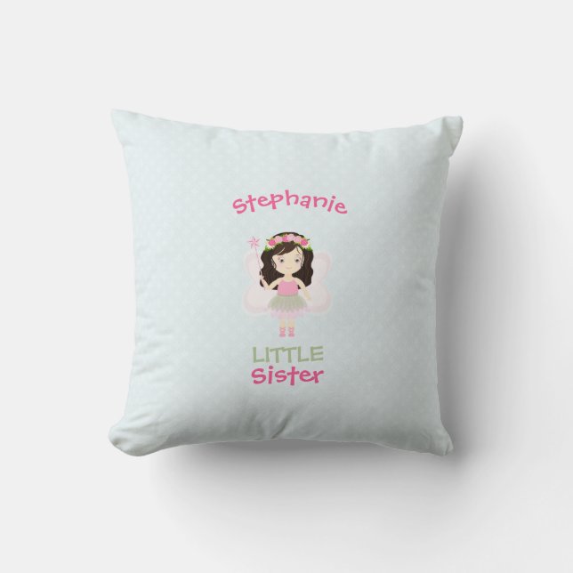 Woodland Fairy Princess Little Sister Kissen (Vorderseite)