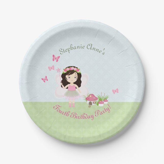 Woodland Fairy Princess Pappteller (Vorderseite)