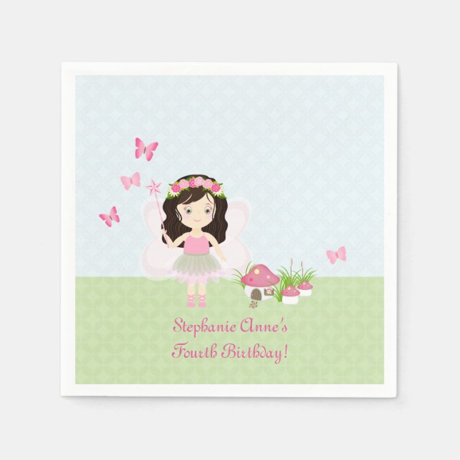 Woodland Fairy Princess Serviette (Vorderseite)