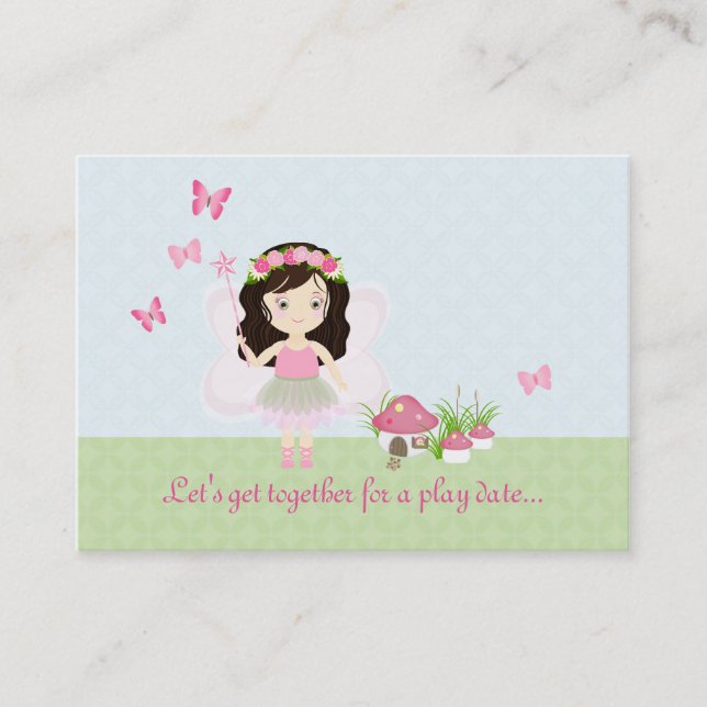 Woodland Fairy Princess Telefonnummerkarte (Vorderseite)