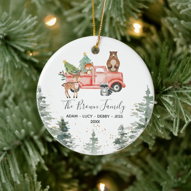 Woodland Famille Maison de Noël Ornement Cadeau (Arbre)