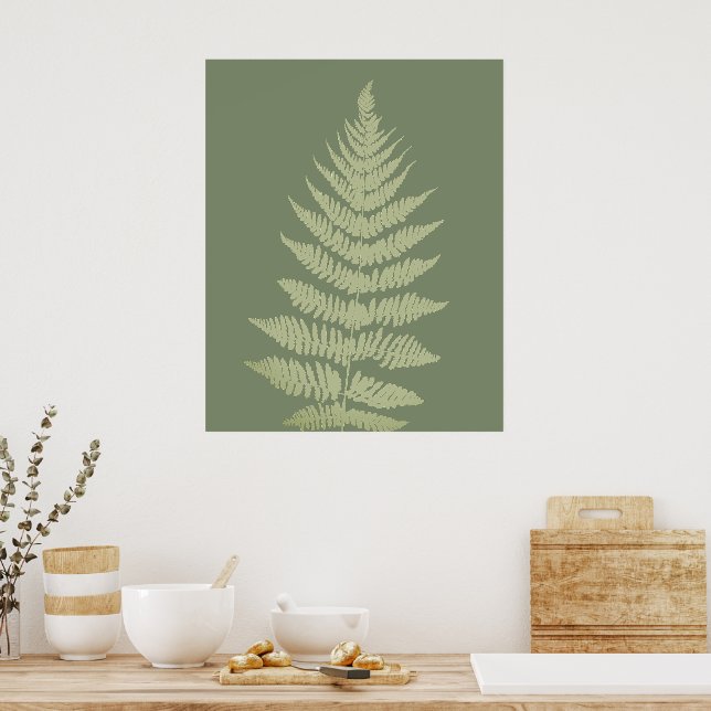 Woodland Fern hinterlässt kundenspezifische Hinter Poster (Küche)