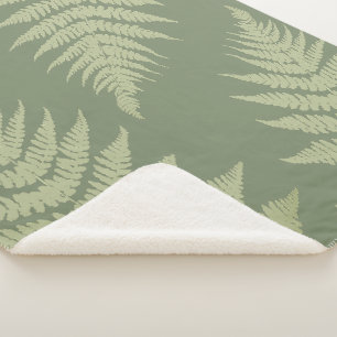 Woodland Fern hinterlässt kundenspezifische Hinter Sherpadecke