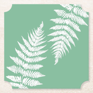 Woodland Fern Leaf Custom Background Colors  Untersetzer